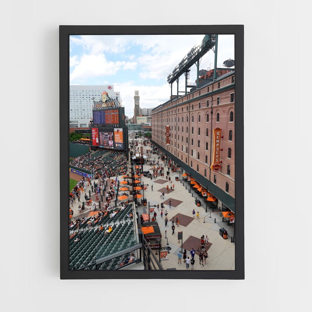 Poster La Foule au Champ – affiche Baseball (vue 2)